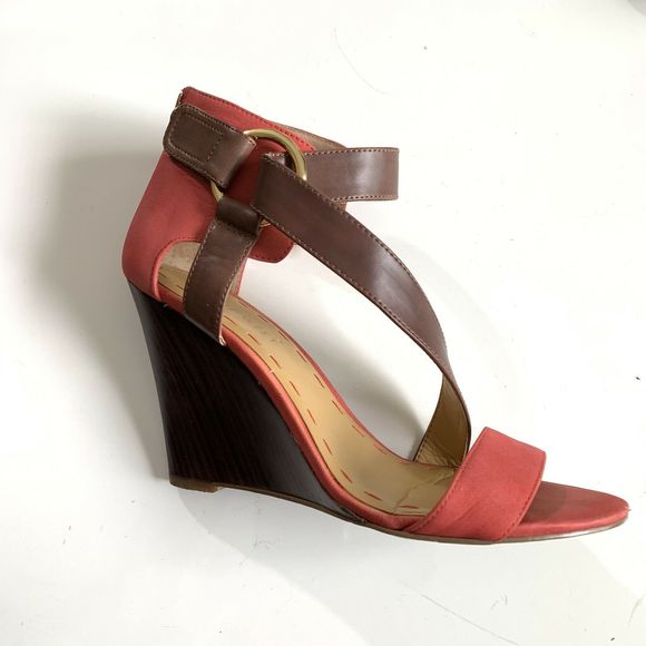 Nine West Melissa Wedge Sandals in Watermelon - Picture 4 of 9